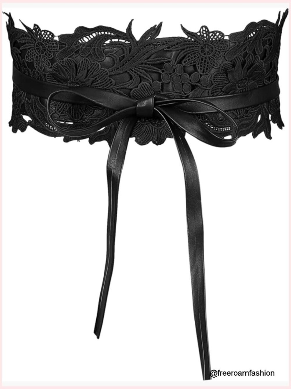 Lace Obi Corset Cinch Belt Wrap Around Waist Belt Bowknot